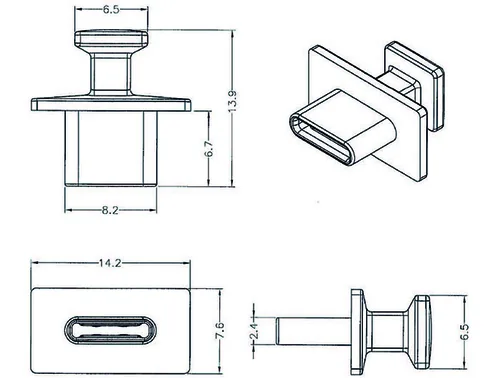Delock Blindstecker/Staubschutz USB-C 10 Stück Schwarz - Detailfarbe: Schwarz - USB Standard: 3.0/3.1/3.2 Gen 1 (5 Gbps) - 2.0 (480 Mbps) - Winkelstecker: Nein - Steckertyp Seite B: Terminierung - Besondere Eigenschaften: Portblocker - Steckertyp Seite A: