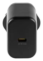 onit USB-Wandladegerät Single 1C 20 W GaN Schwarz - Ladeport Output: 1x USB-C 20W - Detailfarbe: Schwarz - USB Ladeanschluss: 1