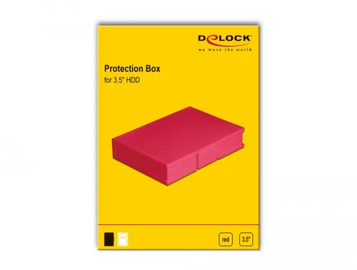 DELOCK Schutzbox für 3.5"" HDD rot