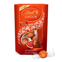 Lindt Schokoladen-Pralinen Lindor Kugeln Blutorange 200 g - Produkttyp: Milch - Nährwertangabe pro: 100 g - Energiegehalt (in kj): 2569 KJ - Energiegehalt (in kcal): 618 Kcal - Fett: 46 g - Gesättigte Fettsäuren: 34 g