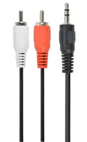 Gembird 1.5m, 3.5mm/2xRCA, M/M audio cable Black, Red, White