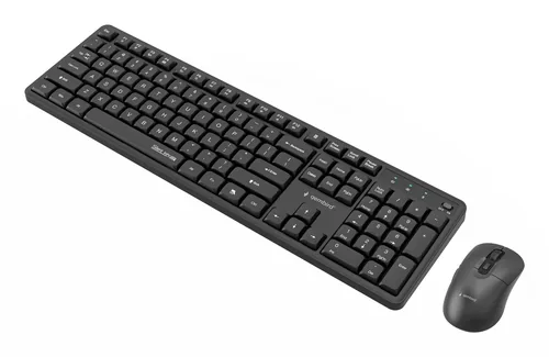Gembird Silent key Pro Business wireless desktop set, black, US layout
