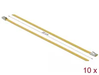 Delock Edelstahlkabelbinder L 200 x B 4,6 mm gelb 10 Stück