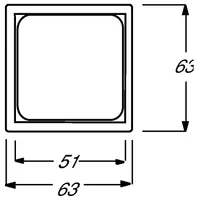 BUSCH JAEGER BJ 1746/10-84 Abdeck.f.Kommunikations- Geräte 50x50mm studioweiß