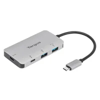 Targus USB-Hub ACH228EU USB-C 4-Port - Stromversorgung: USB-C - Anzahl Ports: 4 - Detailfarbe: Silber - USB Standard: 3.0/3.1/3.2 Gen 1 (5 Gbps) - USB Anschluss 2 (Endgerät): USB A - USB C - USB Anschluss 1 (Quelle): USB C