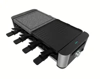 Raclette Cheese&Grill 16000 Inox Mixgrill (schwarz/edelstahl, 1.400 Watt, für 8 Personen)