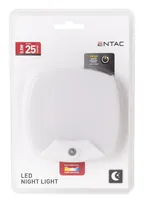 Entac Nachtlicht 0.5W quadrat. CW White Dämmerungssensor