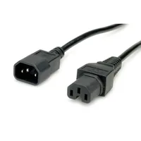 VALUE Netzkabel IEC320/C14 Stecker - C15 Buchse, H05RN-F, schwarz, 3 m