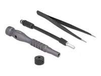 Delock Werkzeugset Präzisions Schraubendreher 106-teilig - Zubehörtyp Mobiltelefone: Reparatur-/Werkzeugset - Detailfarbe: Schwarz