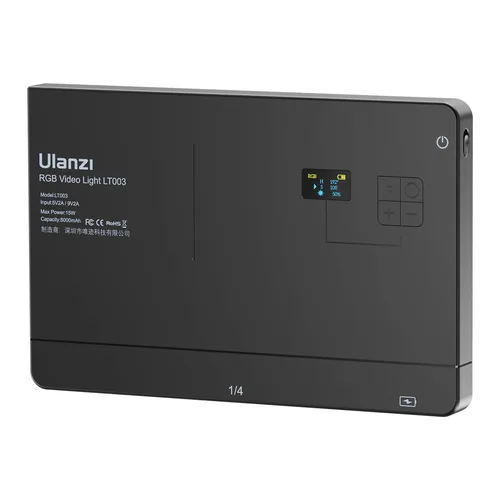 Ulanzi Videoleuchte LED RGB LT003 - Farbtemperatur Kelvin: 2500 bis 9000 K - Lichtfarbe: RGB - farbig - Leuchtenfarbe: Weiss