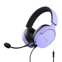 Trust Headset GXT 489P FAYZO Schwarz/Violett - Audiokanäle: Stereo - Surround-Sound: Nein - Detailfarbe: Violett - Schwarz - Plattform: Mac - PlayStation 5 - Mobile - PlayStation 4 - Xbox Series S - Xbox Series X - PC - Kopfhörer Trageform: Überkopfbügel 