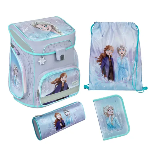 Scooli Schulthek-Set Disney Frozen 5-teilig - Altersempfehlung ab: 6 Jahren - Wasserabweisend: Ja - Detailfarbe: Hellblau - Violett - Gewicht: 1000 g - Volumen: 18 l - Motiv: Frozen