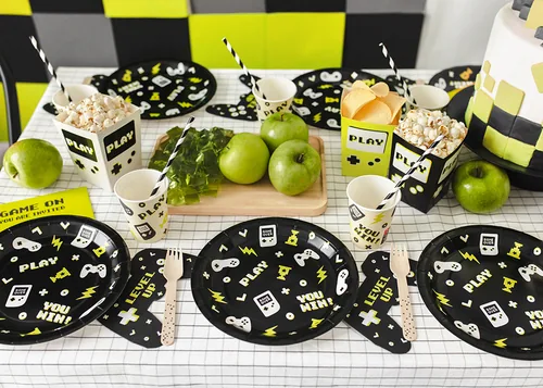 PartyDeco SPK37 paper napkins Black, Multicolour 12 pc(s)