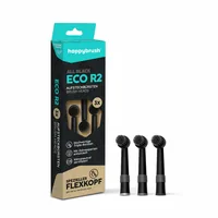 happybrush HAR2AB toothbrush head 3 pc(s) Black