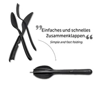 Silwy Besteck-Set Tricky - Produkttyp: Besteck-Set to go - Zertifikate: Keine Zertifizierung - Set: Ja - Farbe: Schwarz