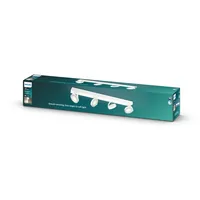 Philips Aufbauspot Clockwork, 4 x 4.5 W, 2000 lm, 2700 K, Weiss - Leuchten Kategorie: Deckenleuchte - Betriebsart: Netzbetrieb - Lampensockel: LED fest verbaut - Farbtemperatur Kelvin: 2700 K - Gesamtleistung: 18 W - Farbwiedergabeindex CRI: 80