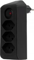 Brennenstuhl Abzweigstecker 3 x T13, 300° drehbar, Schwarz - Detailfarbe: Schwarz - Schalter: Ja - Steckdosenanzahl: 3 - Ausstattung: drehbar 300° - Leitungsschutzschalter - Kinderschutz: Nein