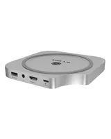 ICY BOX Dockingstation Club Dock 100 - Ladefunktion: Nein - Dockinganschluss: USB-C - Kompatible Hersteller: Apple - VESA-Bohrung vorhanden: Nein