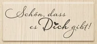 Heyda Stempel Schön dass es Dich gibt 1 Stück - Motiv: Text - Detailfarbe: Hellbraun