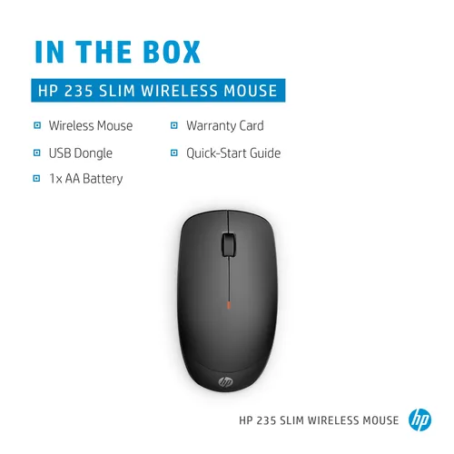 HP 235 -  Slim -  Wireless Mouse -  WW -  Maus kabellos SmartBuy