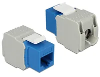 DELOCK Keystone RJ45 Cat6 Buchse 8P8C blau ungeschirmt
