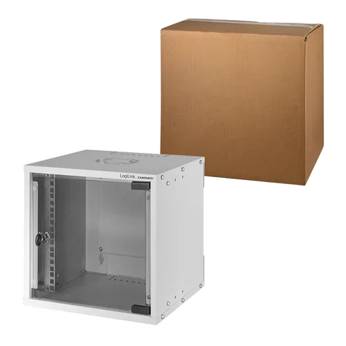 Logilink Wandgehäuse 10 Zoll, 6 HE, montiert, grau