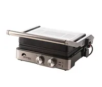 OHMEX Kontaktgrill OHM-STK-1787 2000 W - Produkttyp: Kontaktgrill - Höhenverstellbar: Keine Angaben - Detailfarbe: Edelstahl - Leistung: 2000 W - Temperatur einstellbar: Ja - Anzahl unterschiedliche Grillplatten: 2