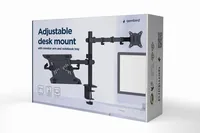Gembird MA-DA-03 Adjustable desk mount with monitor arm and notebook tray (rotate, tilt, swivel), 17”-32”, up to 9 kg