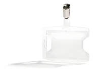 DURABLE Ausweishalter reXycle 1 Karte mit Clip, 25 Stück - Detailfarbe: Transparent - Funktionen Ausweishalter: Clip