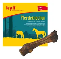 kyli Kausnack Pferdeknochen - Tierbedürfnis: Zahnpflege & Atem - Packungsgrösse: 250 g - Produkttyp: Ergänzungsfutter - Fleischsorte: Pferd - Tierart: Hund