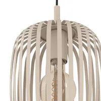 EGLO Leuchten Pendelleuchte ROMAZZINA beige exkl. E27 3x40W - Betriebsart: Netzbetrieb - Lampensockel: E27 - Farbtemperatur Kelvin: Je nach Leuchtmittel - Gesamtleistung: 120 W - Farbwiedergabeindex CRI: 0 - Dimmbar: nicht dimmbar
