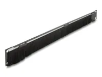 Delock Rack-Bürstenleiste - Unten offen - Dunkelgrau - 1U - 48.3 cm (19")