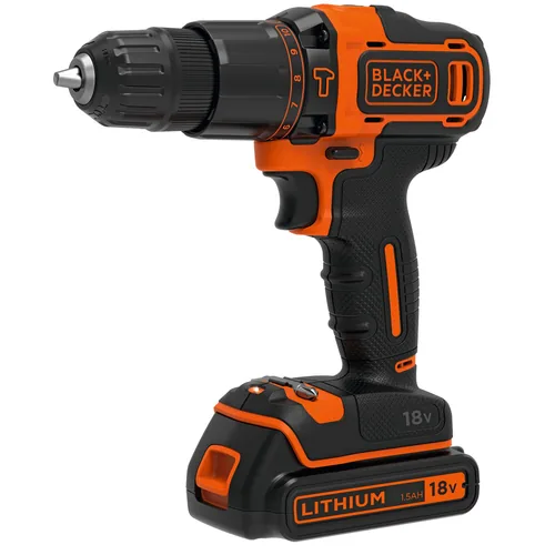 Black & Decker BDCHD18KB-QW drill Keyless Black, Orange