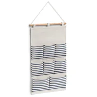 Zeller Present Aufbewahrung Stripes 60 x 35 cm - Eigenschaften: Keine Eigenschaft - Motiv: Muster - Verpackungseinheit: 1 Stück - Detailfarbe: Beige - Produkttyp: Aufbewahrung - Detailmaterial: Baumwolle (CO) - Holz