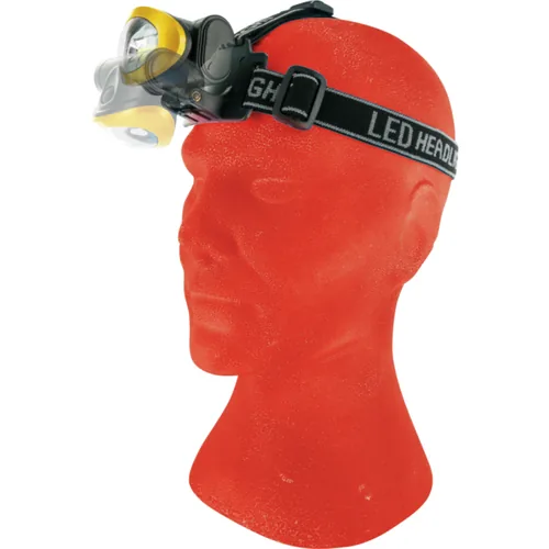 Schwaiger LED Stirnlampe 120 Lumen SchwarzGelb