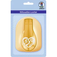 URSUS Silhouettenstanzer Herzen Folklore, 45 mm - Durchmesser: 4.5 cm - Motiv: Muster - Herz