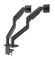 Manhattan Dual Desk Mount for TV & Monitors (Full Motion Spring), For screens 13" to 45", Clamp or Grommet Assembly, VESA compatibility: 75x75 and 100x100mm - check the dimensions of the four mounting holes on back of screen to ensure it fits, Max 20kg (e