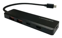 LC-Power LC-HUB-U3-4-C interface hub USB 3.2 Gen 2 (3.1 Gen 2) Type-A 10000 Mbit/s Black