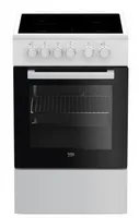 Beko FSS57000GW cooker Freestanding cooker Electric Ceramic hob Black, White