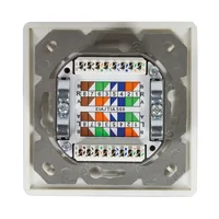 Logilink CAT 6A Auf und Unterputzdose vollgeschirmt RAL 901