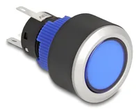 DeLOCK 22049 electrical switch Pushbutton switch Black, Blue, Silver