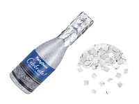 Partydeco Champagner-Konfetti-Kanone, Silber, 20.5 cm - Detailfarbe: Silber - Material: Polypropylen (PP)