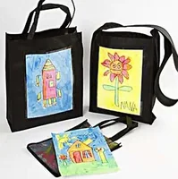 Creativ Company Tasche aus Vliesstoff mit durchsichtigem Einschub - Packungsgrösse: 1 Stück - Motiv: Ohne Motiv