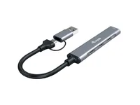 Equip 4-Port USB 3.2 Gen 1/2.0 Hub, USB-C x 3 + USB-A x 1