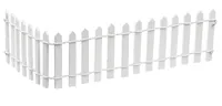 HobbyFun Mini-Utensilien Zaun 25 x 5 cm - Detailfarbe: Weiss - Material: Metall - Verpackungseinheit: 1 Stück - Motiv: Garten - Anlass: Basteln