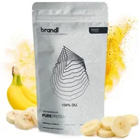 Brandl-Nutrition Pulver Pure Protein 2.0 Vegan Banane 1000 g - Produktionsland: Deutschland - Anwendungszweck: Muskelaufbau - Einnahme: Nach Aktivität - Gewicht pro Einheit: 1000 g - Verpackungseinheit: 1 Stück - Sportart: Fitness