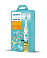 Philips HX3601/01 Elektrische Zahnbürste Kind Schallzahnbürste Blau, Weiß