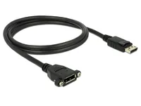 Delock Kabel zum Einbau DisplayPort - DisplayPort, 1 m - Kabeltyp: Verlängerungskabel - Videoanschluss Seite A: DisplayPort - Videoanschluss Seite B: DisplayPort - Detailfarbe: Schwarz - Kabellänge: 1 m - Display Port Standard: 1.2