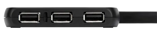 Targus USB-Hub ACH114EU - Stromversorgung: USB - Anzahl Ports: 4 - Detailfarbe: Schwarz - USB Standard: 2.0 (480 Mbps) - USB Anschluss 2 (Endgerät): USB-A - USB Anschluss 1 (Quelle): USB-A