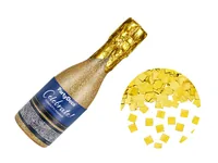 Partydeco Champagner-Konfetti-Kanone, Gold, 20.5 cm - Detailfarbe: Gold - Material: Polypropylen (PP)